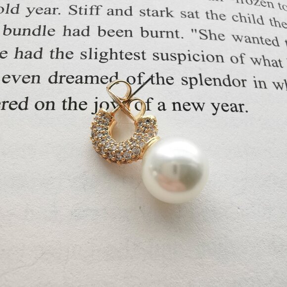 NEW KATE SPADE Showtime Pave Gold Drop Huggie Earrings - Picture 2 of 4